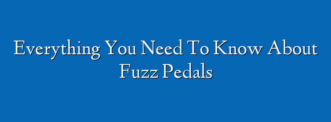 Everything You Need To Know About Fuzz Pedals