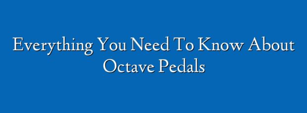 Everything You Need To Know About Octave Pedals