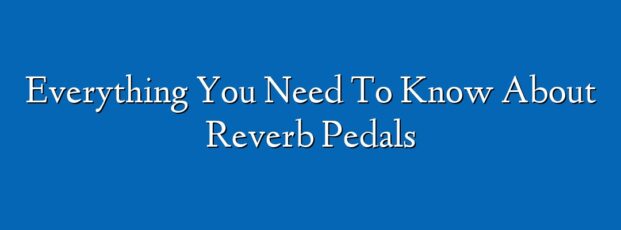 Everything You Need To Know About Reverb Pedals